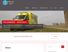 Tablet Screenshot of ambulanz-sense.ch